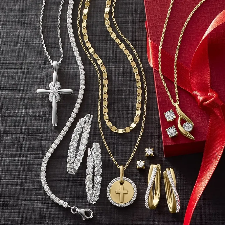 YES, PLEASE! 2-pc. Diamond-Accent Necklace Set in 14K Gold Over Silver