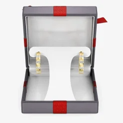 Yes Please! (Si1-Si2, G) Womens 1/4 CT. T.W. Lab Grown White Diamond 14K Gold Over Silver 20.2mm Hoop Earrings