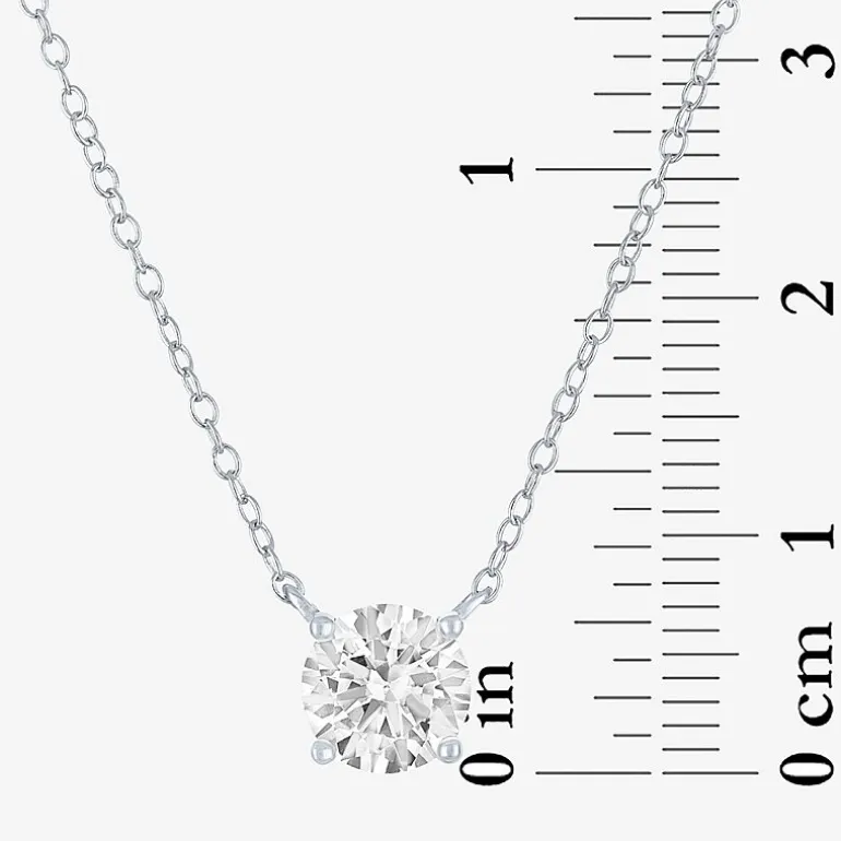 Yes, Please! Womens Lab Created White Sapphire Sterling Silver Round 2-pc. Jewelry Set