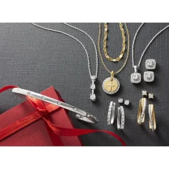Yes, Please! Womens Lab Created White Sapphire Sterling Silver Round 2-pc. Jewelry Set