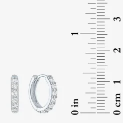Yes, Please! Womens Lab Created White Sapphire Sterling Silver 2 Pair Earring Set