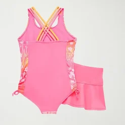 ZeroXposur Little & Big Kid Girls Floral Sleeveless One Piece Swimsuit