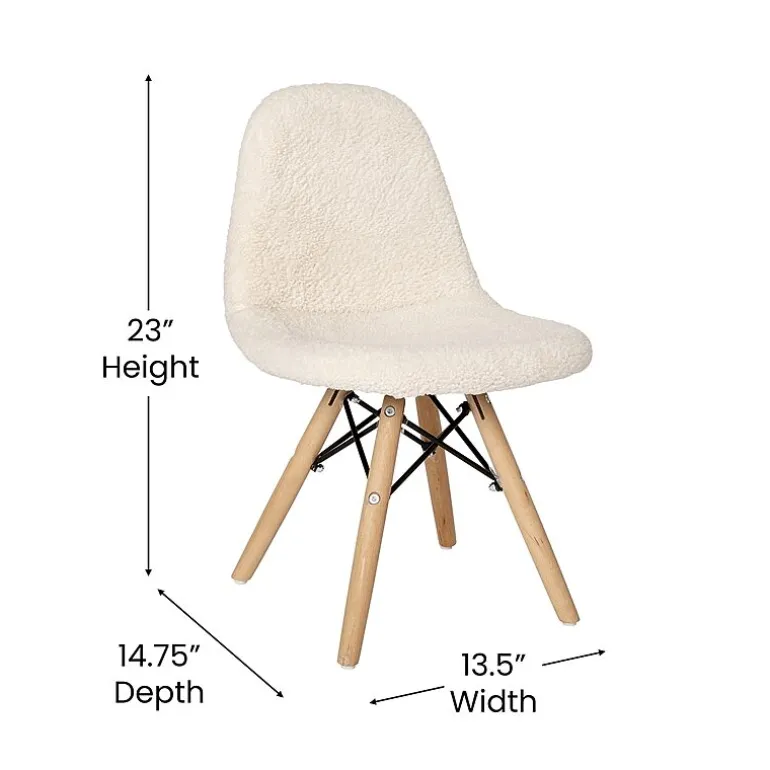 Zula Padded Sherpa Side Chair for Kids